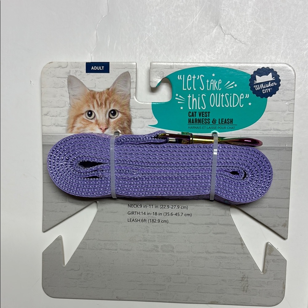Whisker City® Purple Moons Cat Leash size adult